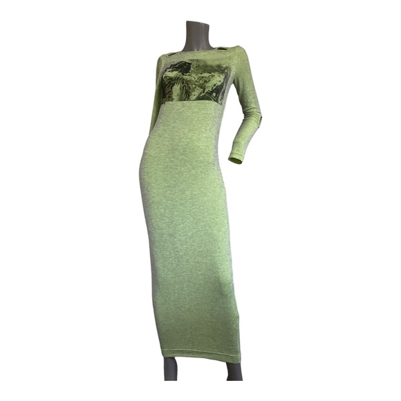 Long elegant light green dress - Picture 1 of 3